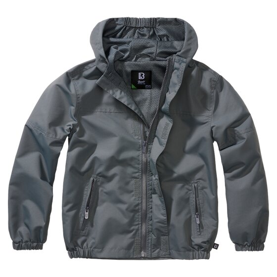 BRANDIT Kids Summerwindbreaker Frontzip, anthracite 170/176