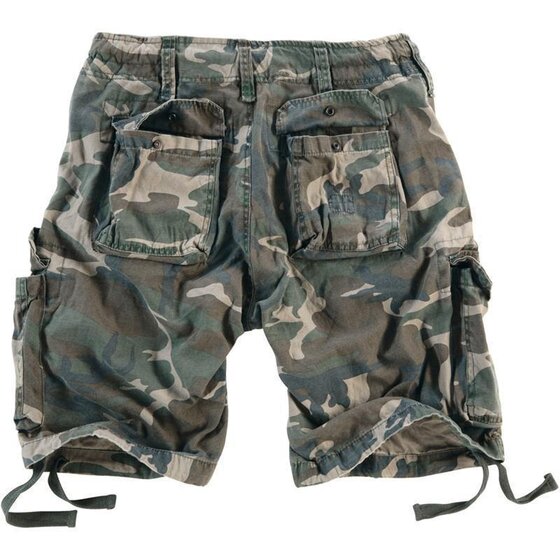 SURPLUS Airborne Vintage Shorts, woodland gewaschen 6XL